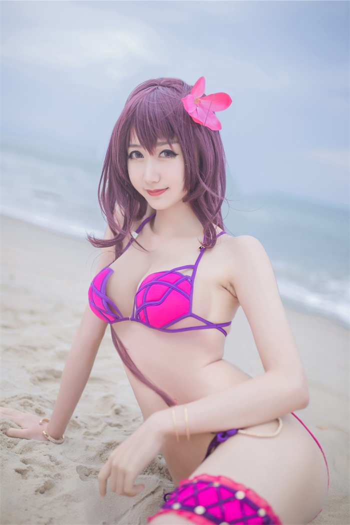 网红Coser@木绵绵OwO - 泳装斯卡哈 [21P/45MB] 网红写真-第1张