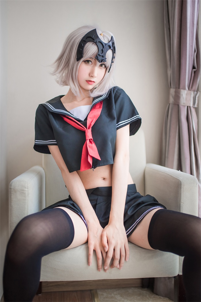 网红Coser@木绵绵OwO - 贞德（黑）[23P/53MB] 网红写真-第1张