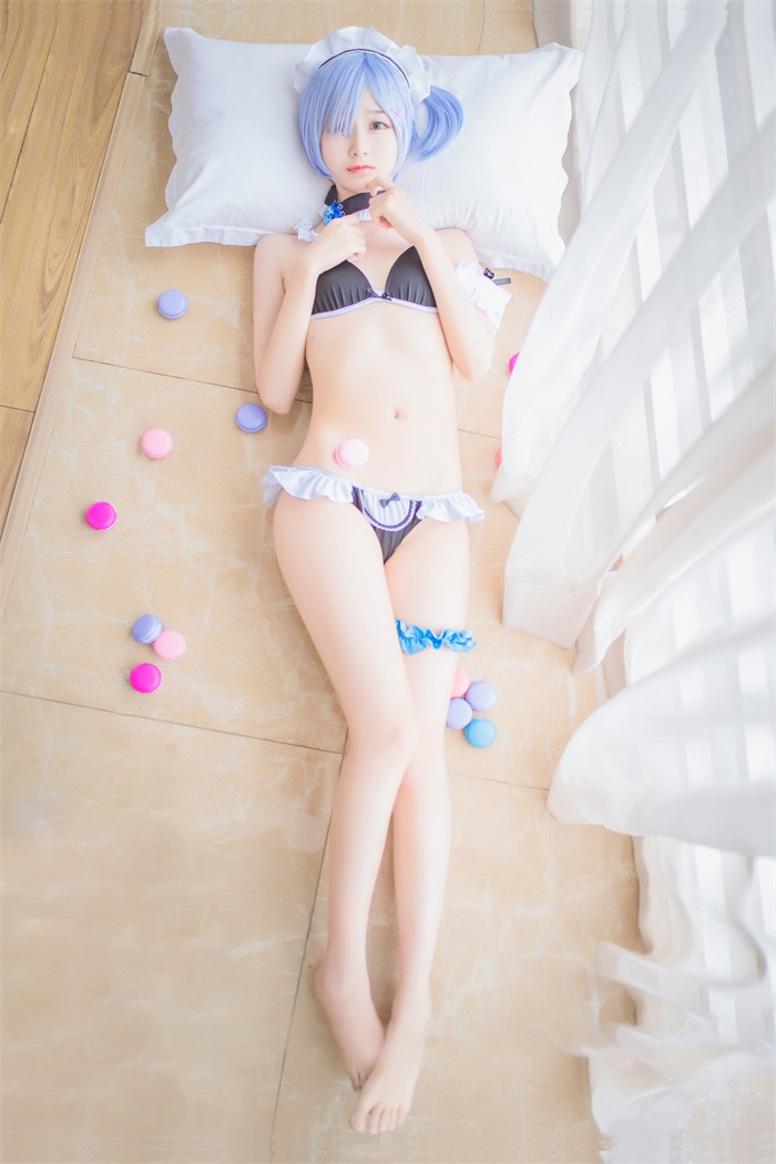 网红Coser@木绵绵OwO - 蕾姆泳装 [26P/25.4MB] 网红写真-第2张