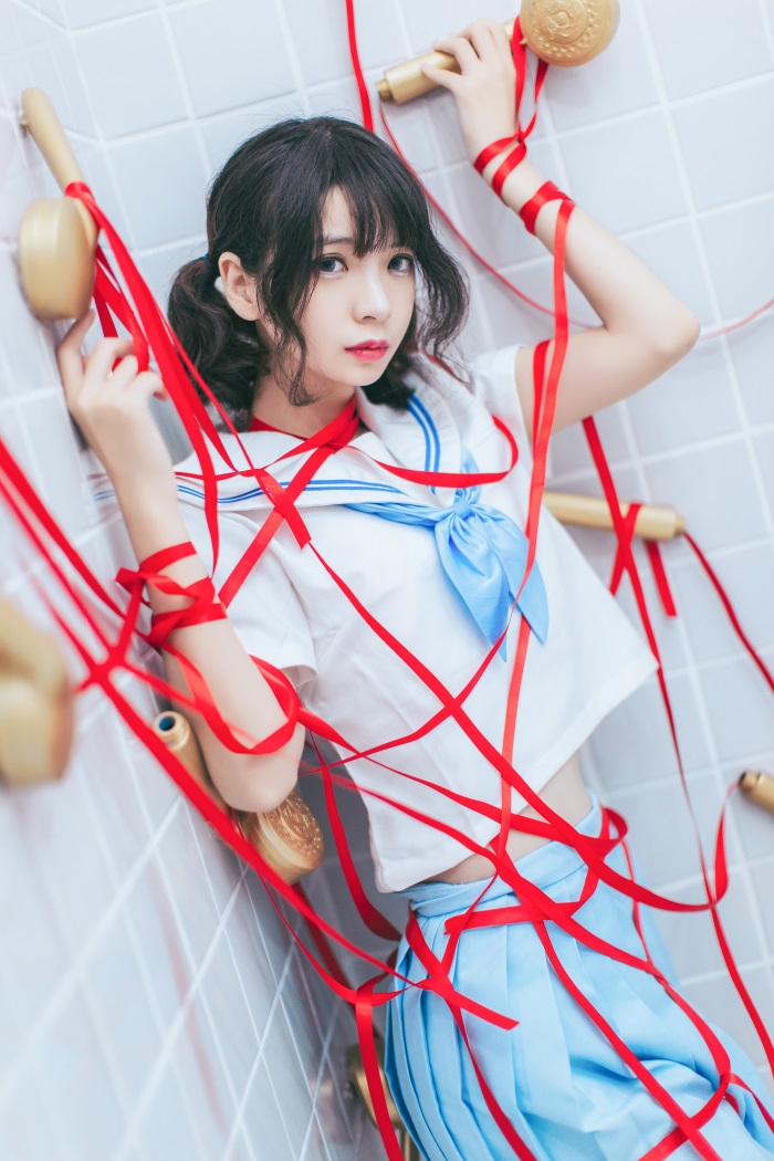 网红Coser@疯猫ss – 浴室JK [21P/172MB] 网红写真-第3张