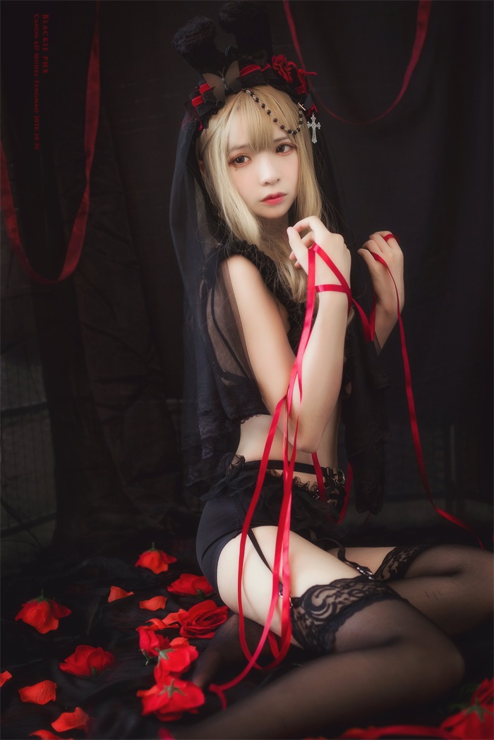 网红Coser@疯猫ss -黑色玫瑰 [20P/27MB] 网红写真-第2张