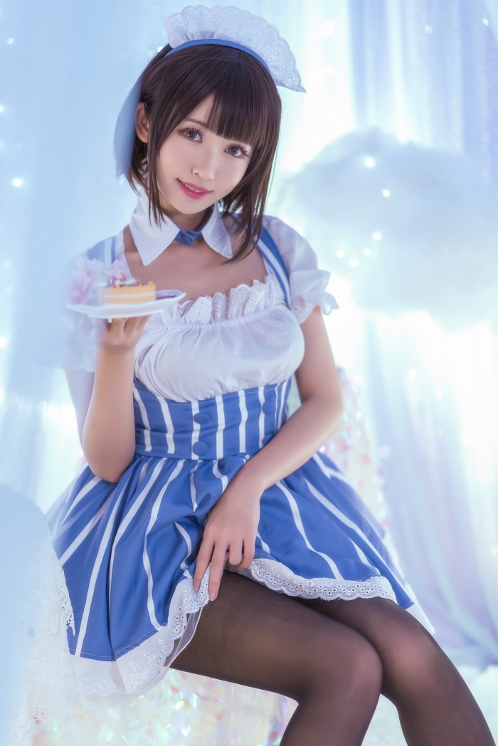 人气动漫Coser@鳗鱼霏儿 - 加藤惠 女仆 [19P/176MB] 网红写真-第1张