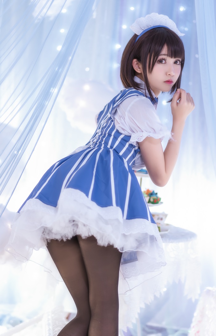 人气动漫Coser@鳗鱼霏儿 - 加藤惠 女仆 [19P/176MB] 网红写真-第2张