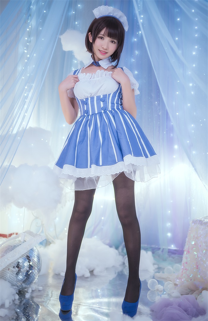 人气动漫Coser@鳗鱼霏儿 - 加藤惠 女仆 [19P/176MB] 网红写真-第3张