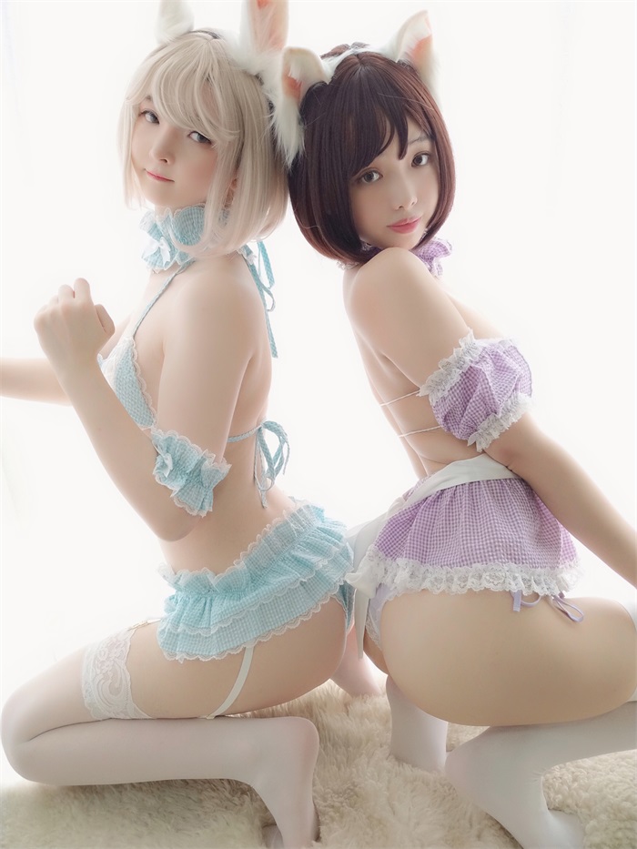 人气Coser@一小央泽&雯妹 - 《风铃花与薰衣草》[48P/3V/125MB] 网红写真-第3张