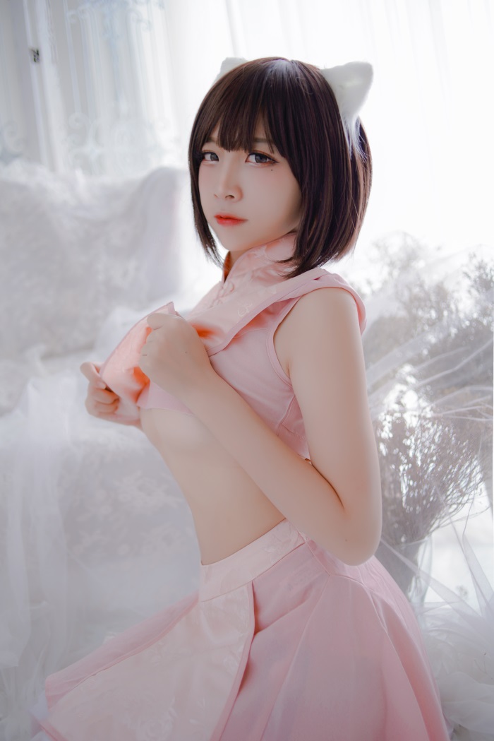 人气Coser动漫博主@二佐Nisa 粉旗袍 [21P/248MB] 网红写真-第3张