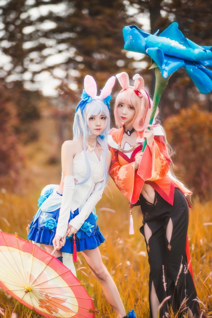 人气Coser@桜桃喵&疯喵ss - 双人公孙离 [16P/334MB] 网红写真-第3张