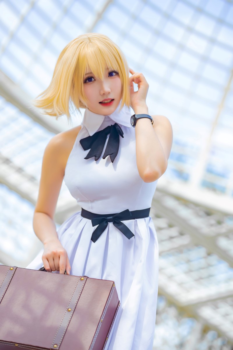 动漫Coser@瓜希酱 贞德三周年白裙德 [20P/80MB] 网红写真-第3张