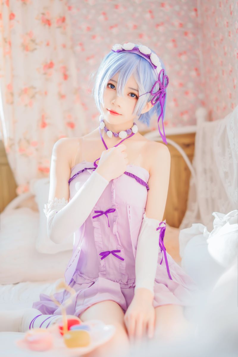 人气Coser@桜桃喵 蕾姆小睡裙 [40P/639MB] 网红写真-第2张