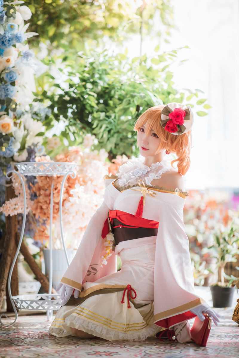 动漫Coser@瓜希酱 碧蓝航线 黎塞留和服 [22P/134MB] 网红写真-第2张