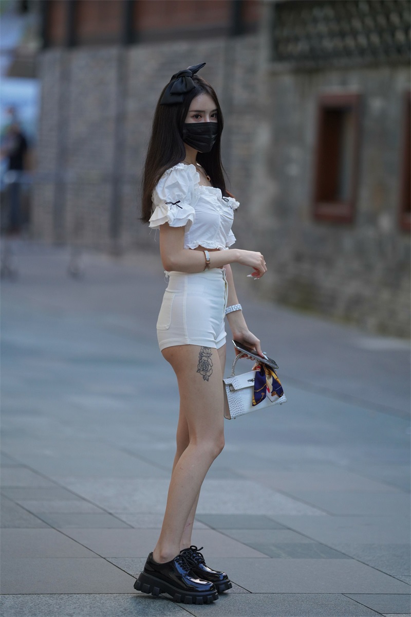 精选街拍 No.062 白色热裤小姐姐 [146P/184MB] 其它写真-第2张