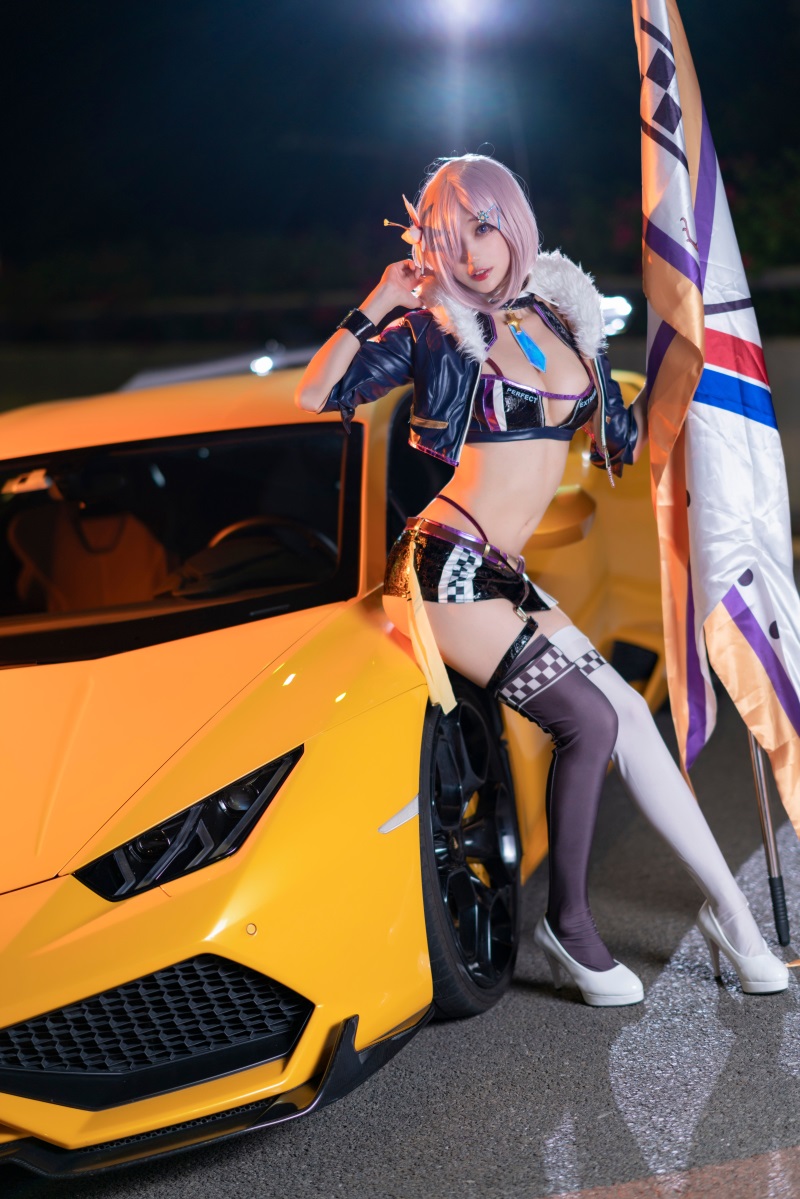 网红Coser 周叽是可爱兔兔 – 玛修赛车 [21P/261MB] 网红写真-第1张