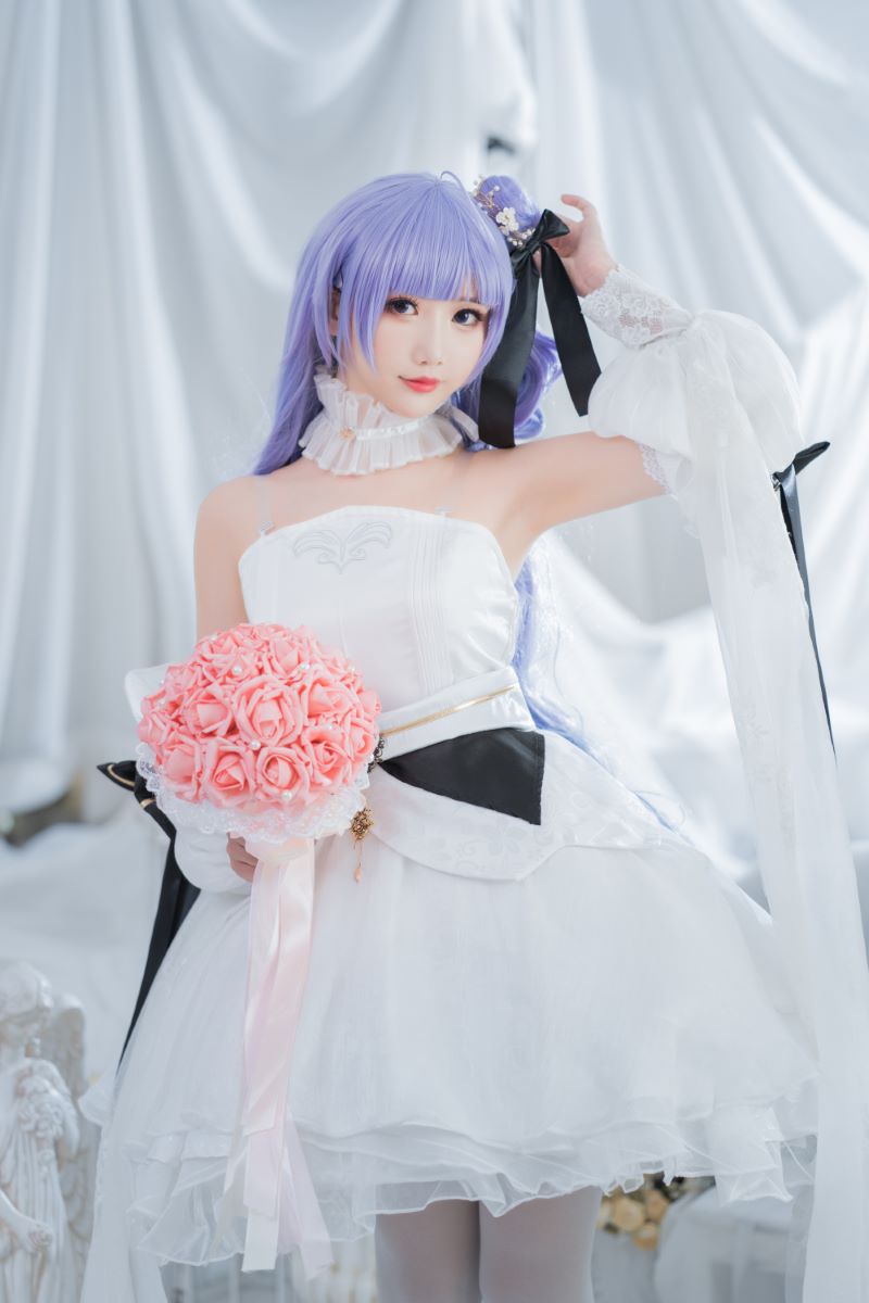 网红Coser@面饼仙儿 独角兽婚纱[14P/129MB] 网红写真-第4张