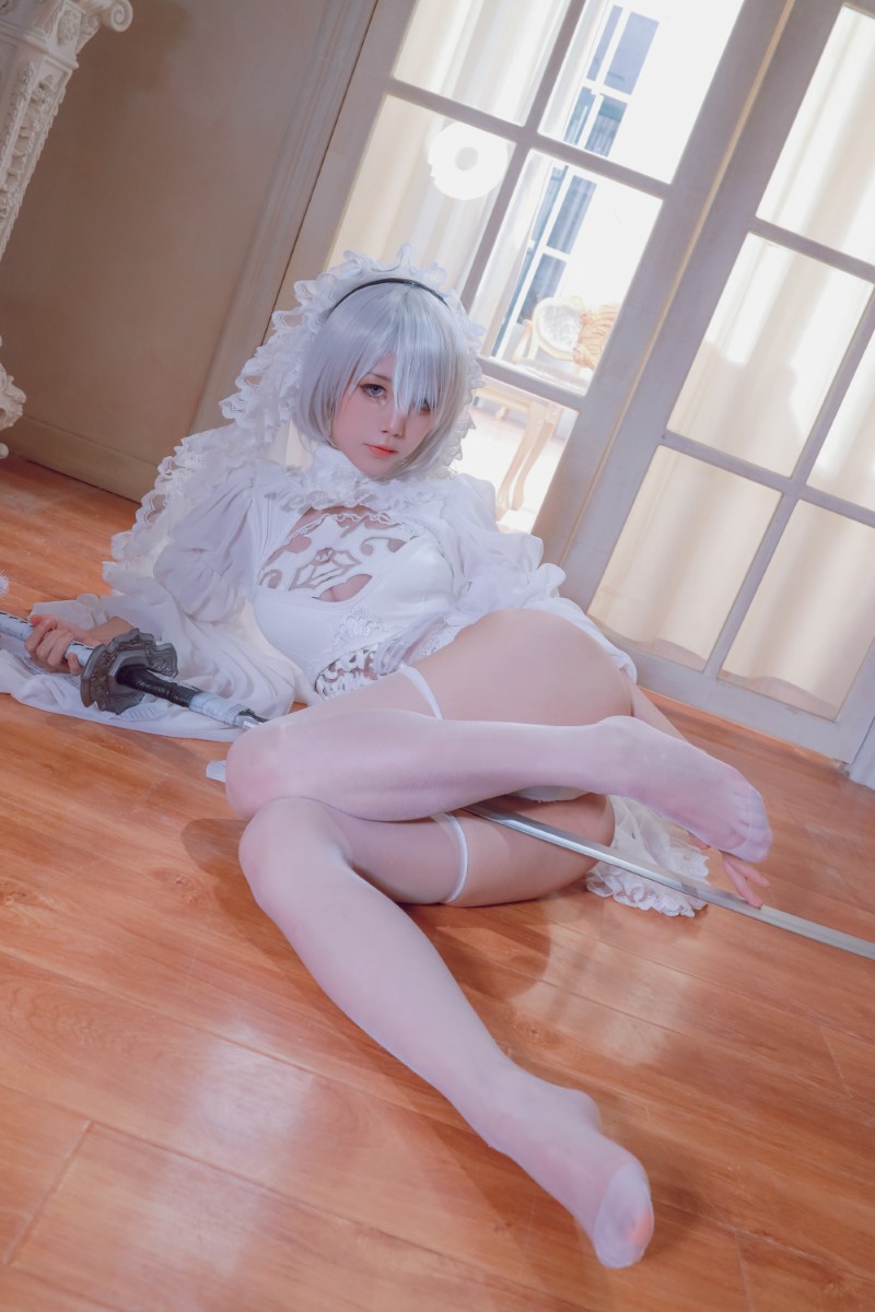 网红Coser@水淼aqua 黑白2b [55P/107MB] 网红写真-第3张