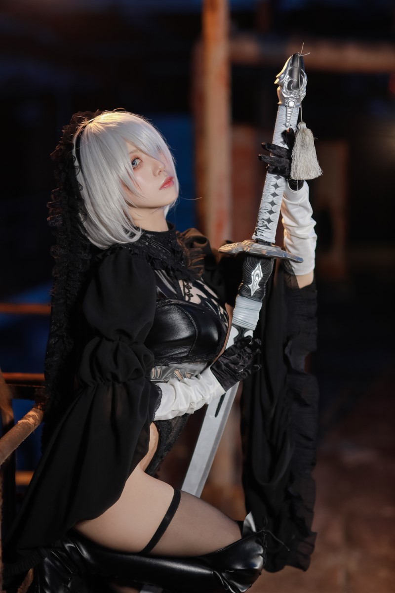 网红Coser@水淼aqua 黑白2b [55P/107MB] 网红写真-第4张