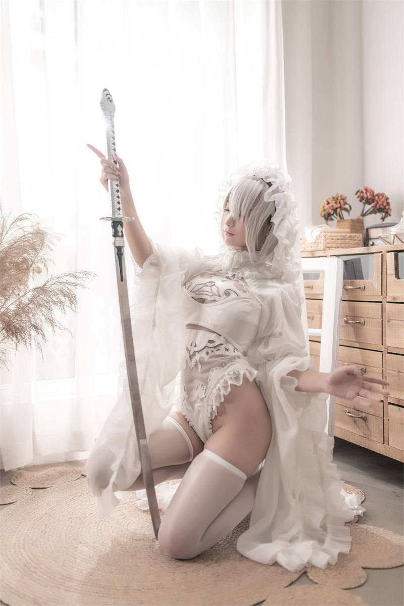 网红Coser@蠢沫沫 尼尔纪元 白花嫁 [20P/175MB] 网红写真-第3张