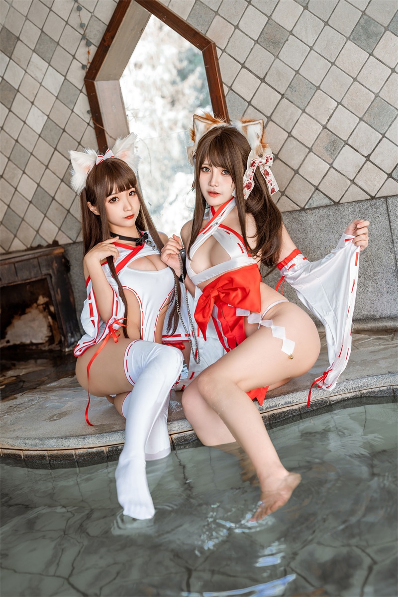 网红Coser@蠢沫沫 双人狐 [50P/533MB] 网红写真-第1张