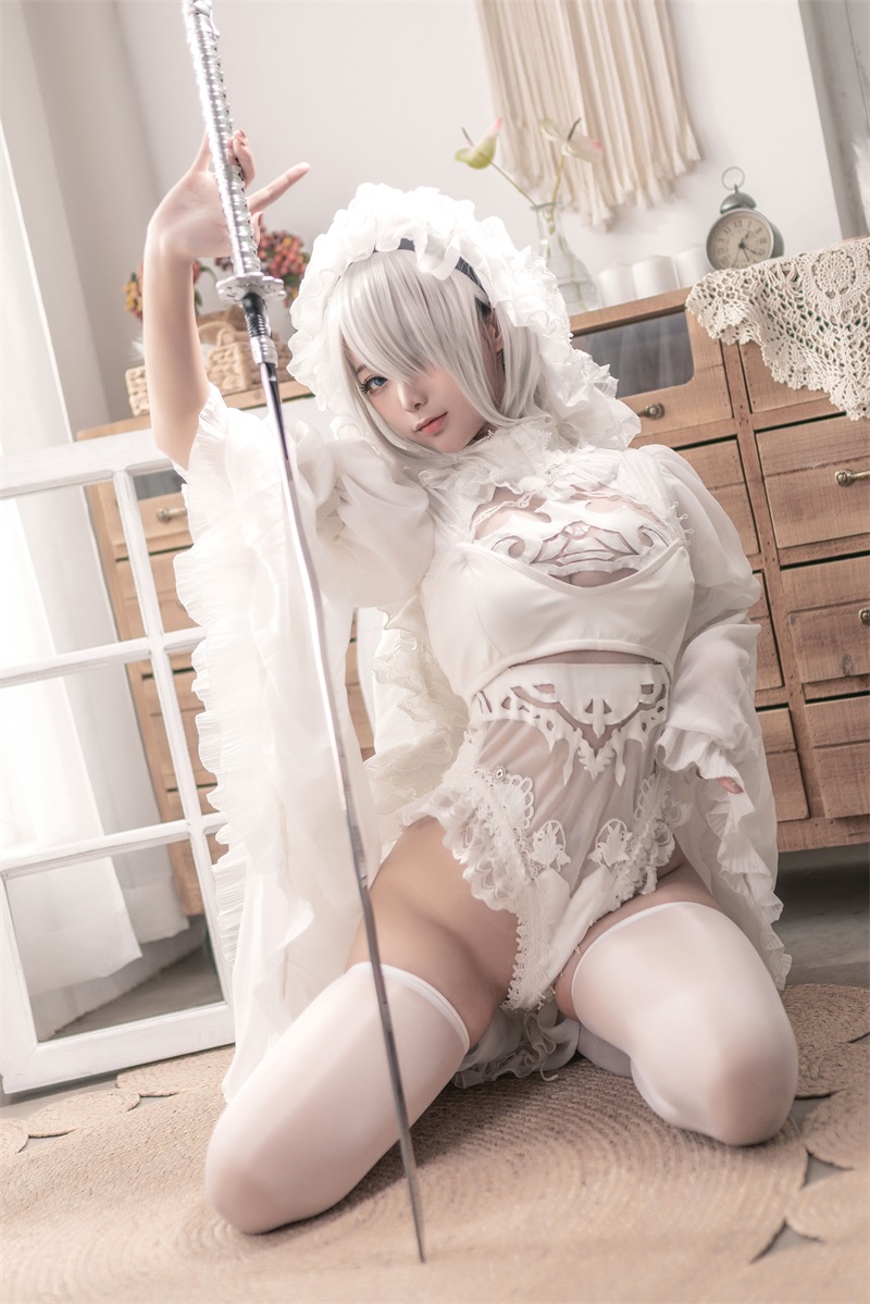 网红Coser@蠢沫沫 尼尔纪元 白花嫁 [20P/175MB] 网红写真-第1张