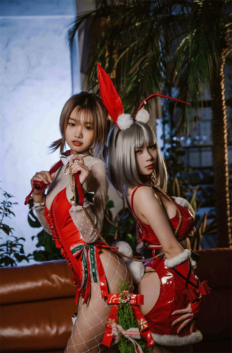 网红Coser@柒柒要乖哦 2021圣诞双兔 [23P/268MB] 网红写真-第1张
