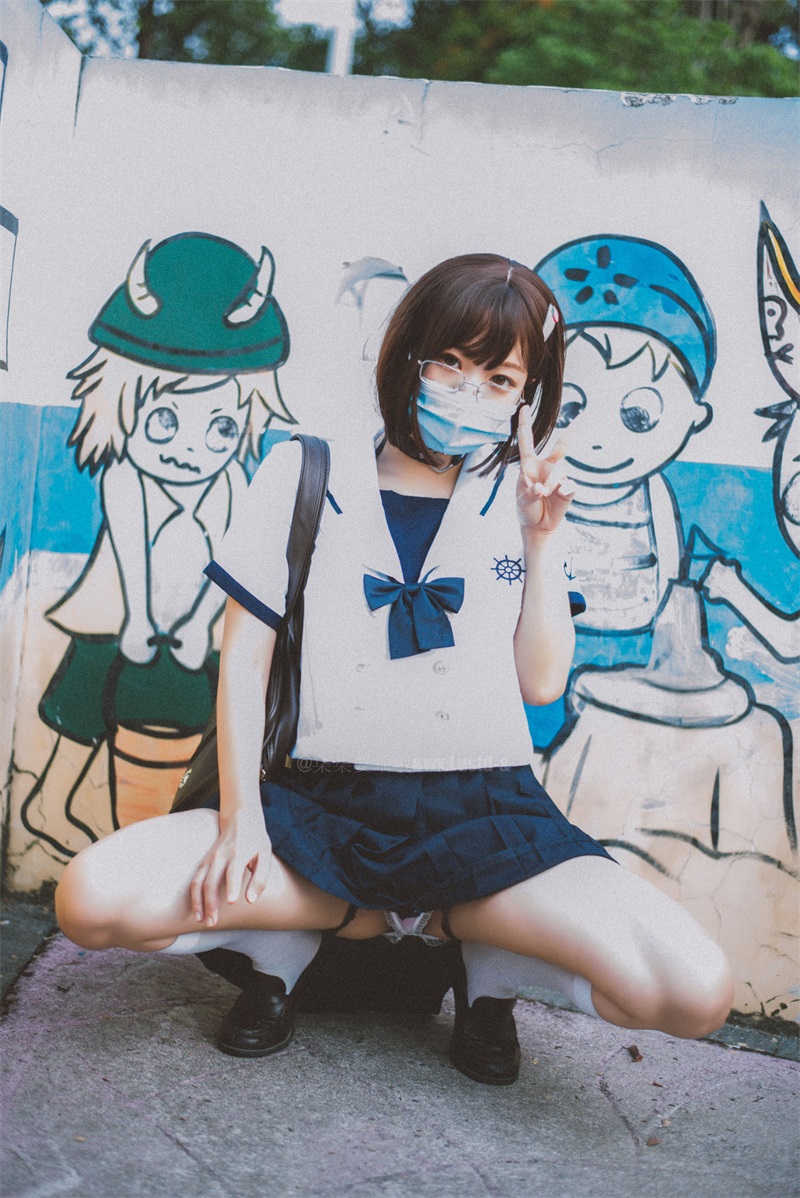 网红Coser@柒柒要乖哦 乐圆JK [37P/400MB] 网红写真-第4张
