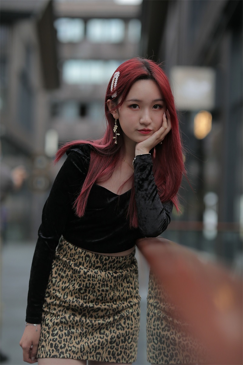 精选街拍 NO.703 豹纹短裙红发美女 [95P/112MB] 其它写真-第4张
