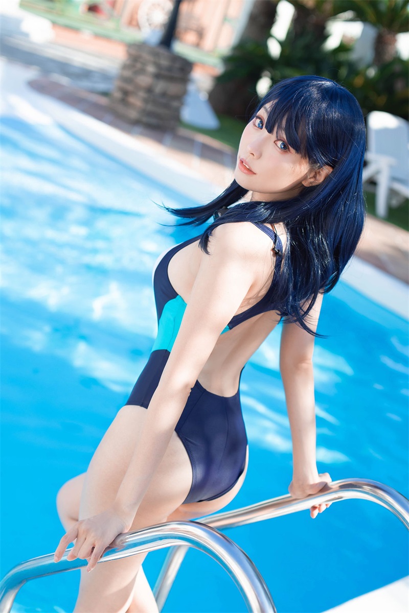 台湾Coser@ElyEE子 [Rikka]六花Swimsuit [26P/42MB] 网红写真-第1张