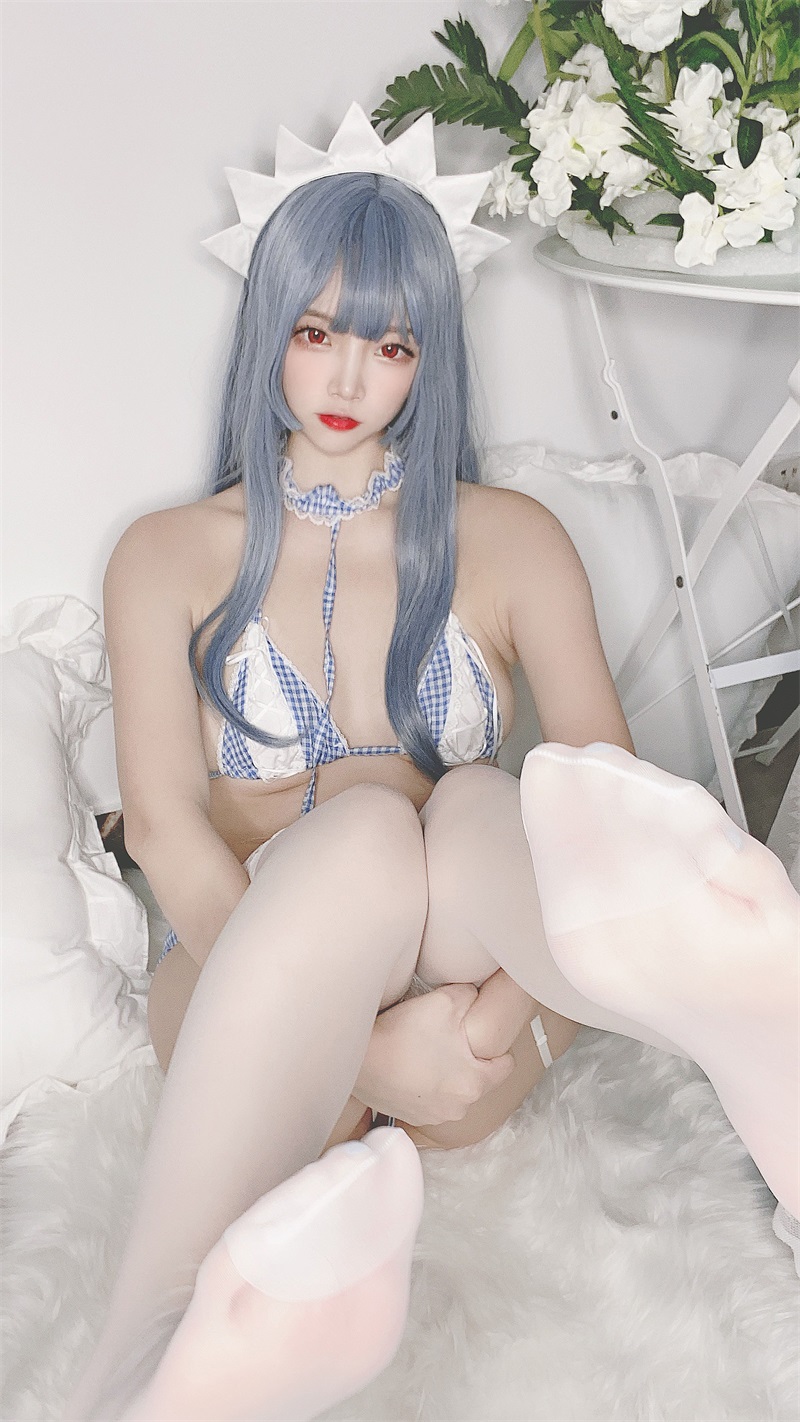 网红Coser@二佐Nisa 自拍蓝格比基尼女仆 [40P/212MB] 网红写真-第3张