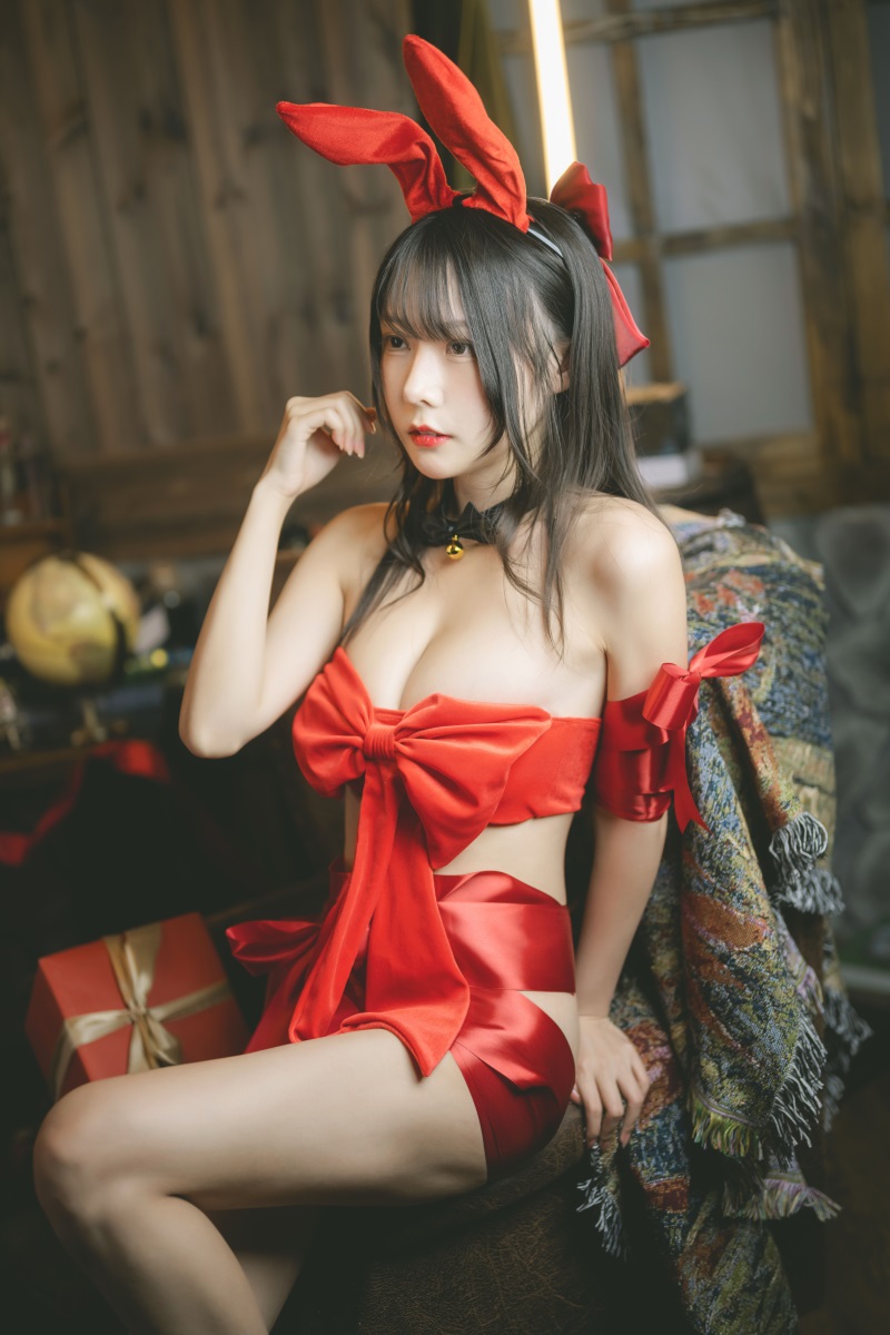 网红Coser@香草喵露露 杨枝甘露 红色丝带礼物 [54P/1V/1.68GB] 网红写真-第3张