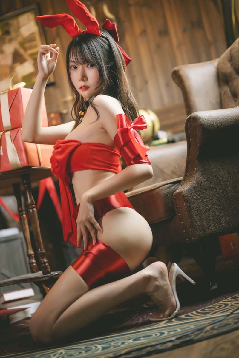 网红Coser@香草喵露露 杨枝甘露 红色丝带礼物 [54P/1V/1.68GB] 网红写真-第1张