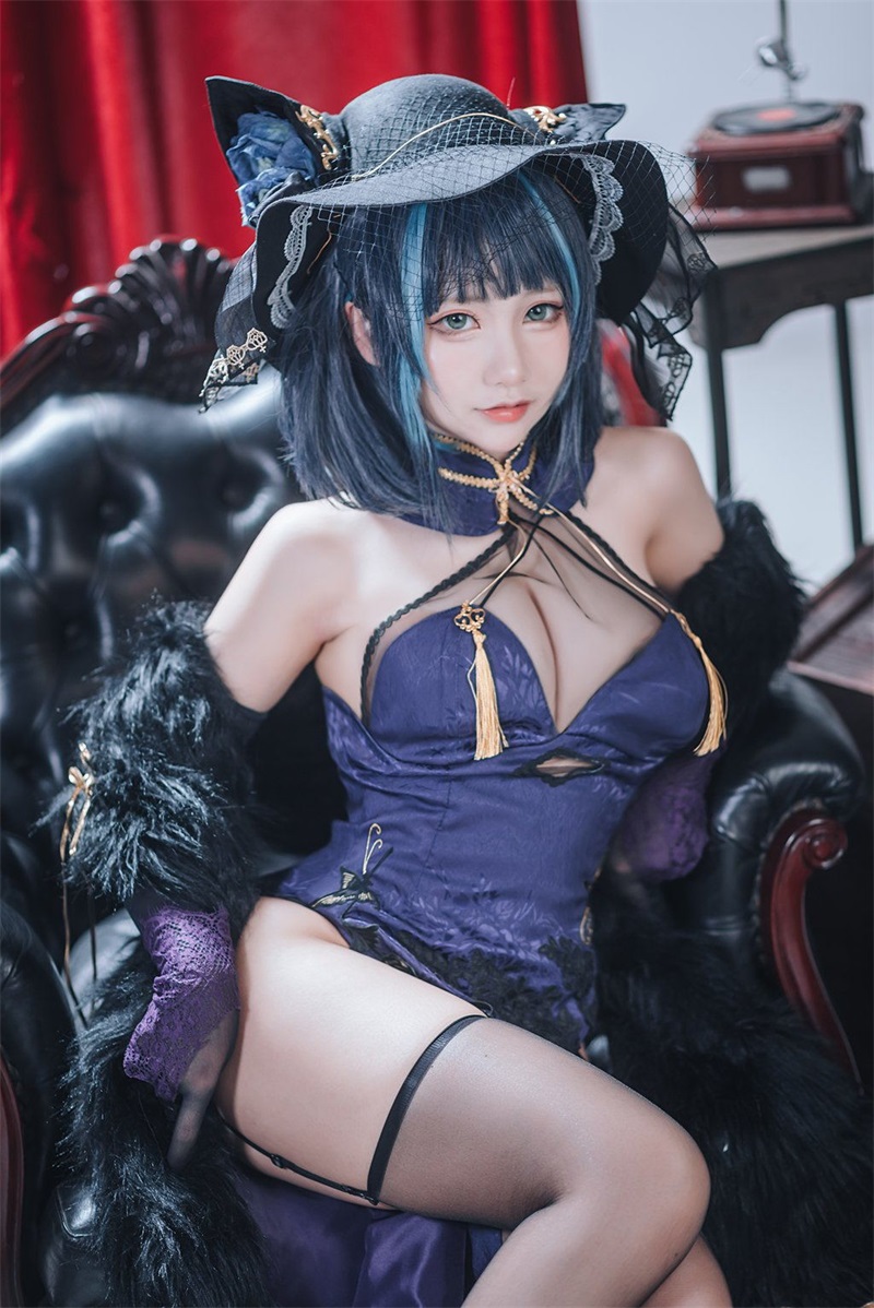 网红Coser@是一只熊仔吗 柴郡 音乐绚烂 [25P/77MB] 网红写真-第3张