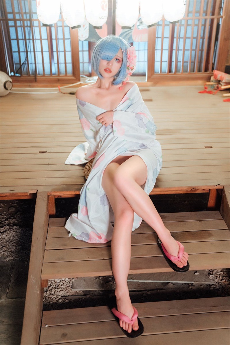 网紅Coser@018.晕崽Zz – 和服蕾姆 [46P-629MB] 网红写真-第3张