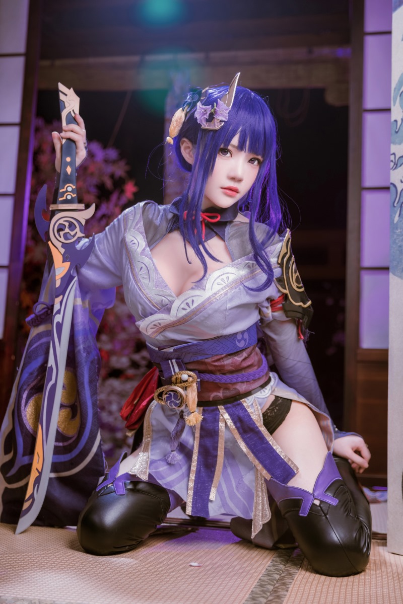 人气Coser@桜桃喵 雷电将军 [47P/1.86GB] 网红写真-第3张