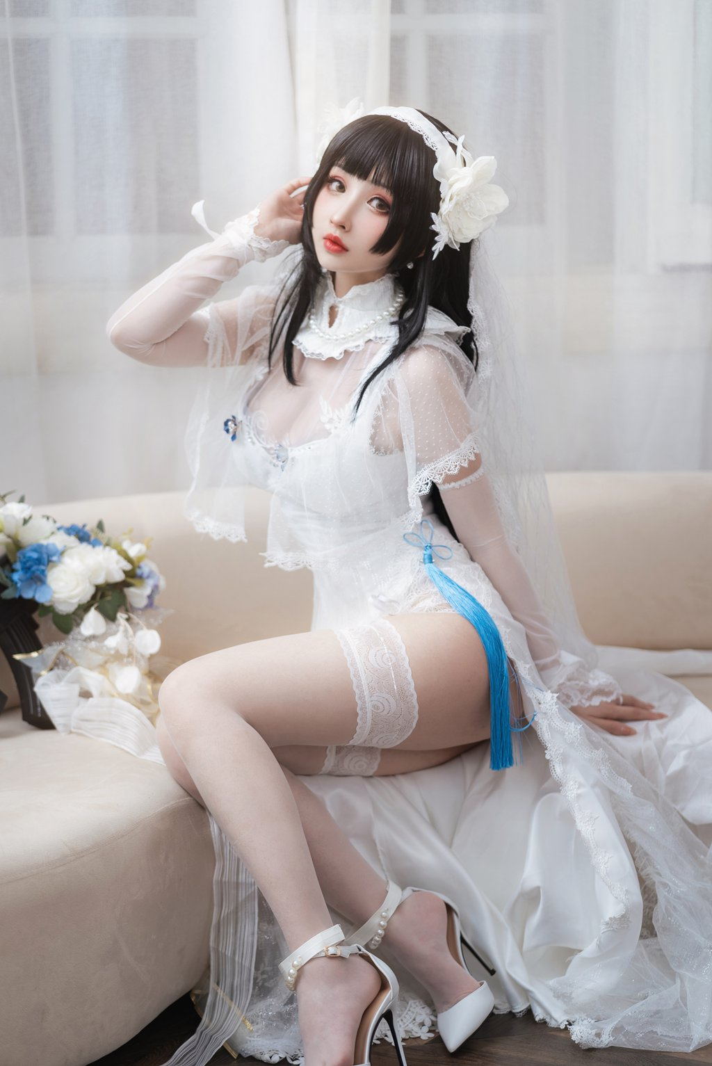 知名动漫Coser@rioko凉凉子 95花嫁  [50P/340MB] 网红写真-第2张