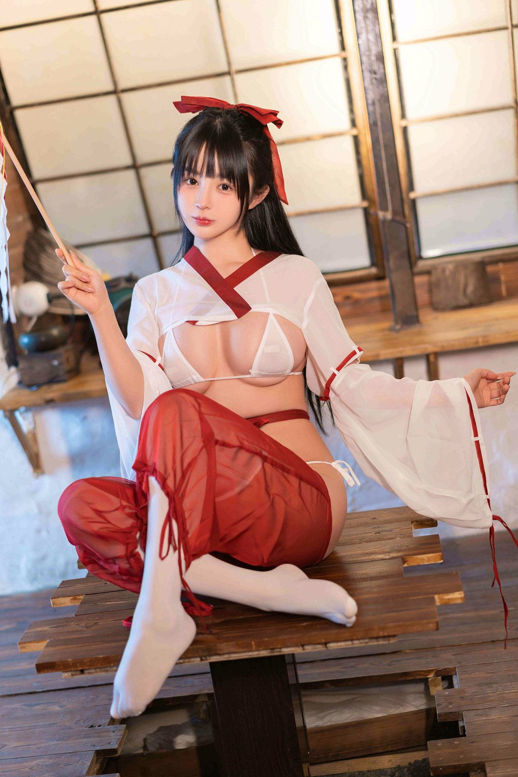 网紅Coser@桜井宁宁 NO.084 巫女[48P/1.15GB] 网红写真-第2张