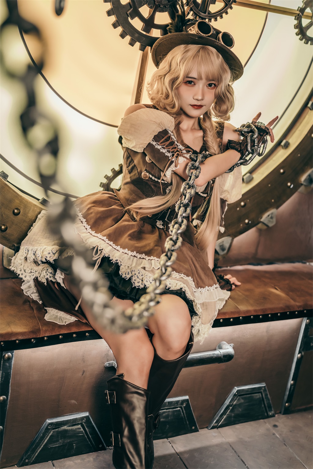 人气Coser@兔子Zzz不吃胡萝卜 蒸汽少女 [29P/150MB] 网红写真-第2张