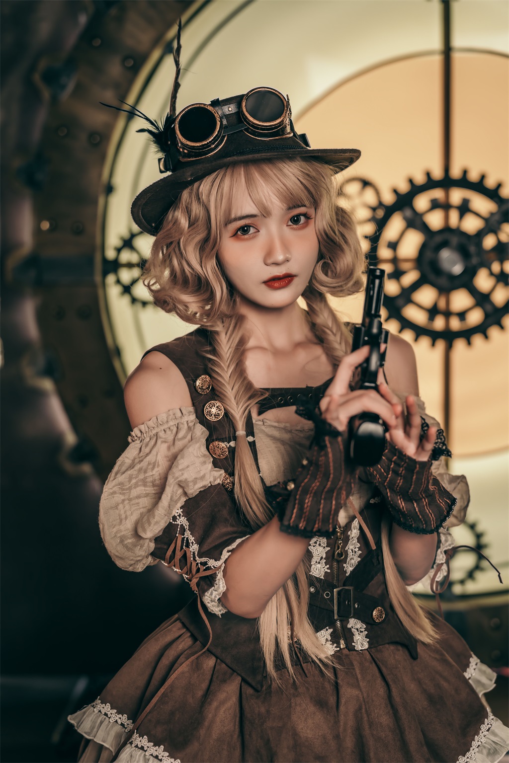 人气Coser@兔子Zzz不吃胡萝卜 蒸汽少女 [29P/150MB] 网红写真-第1张