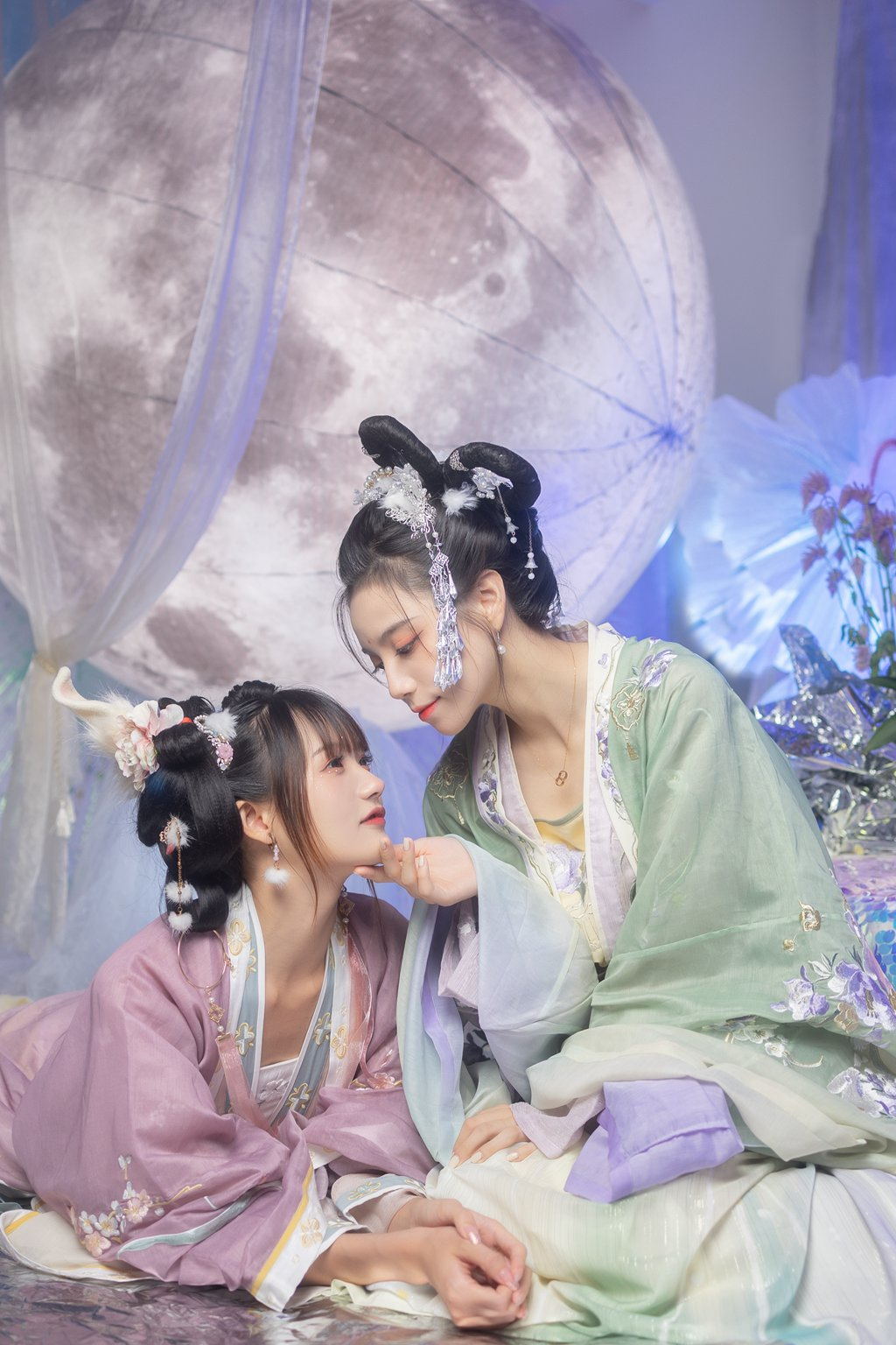 人气Coser@兔子Zzz不吃胡萝卜 &贰加六-玉兔与嫦娥[41P/285MB] 网红写真-第4张