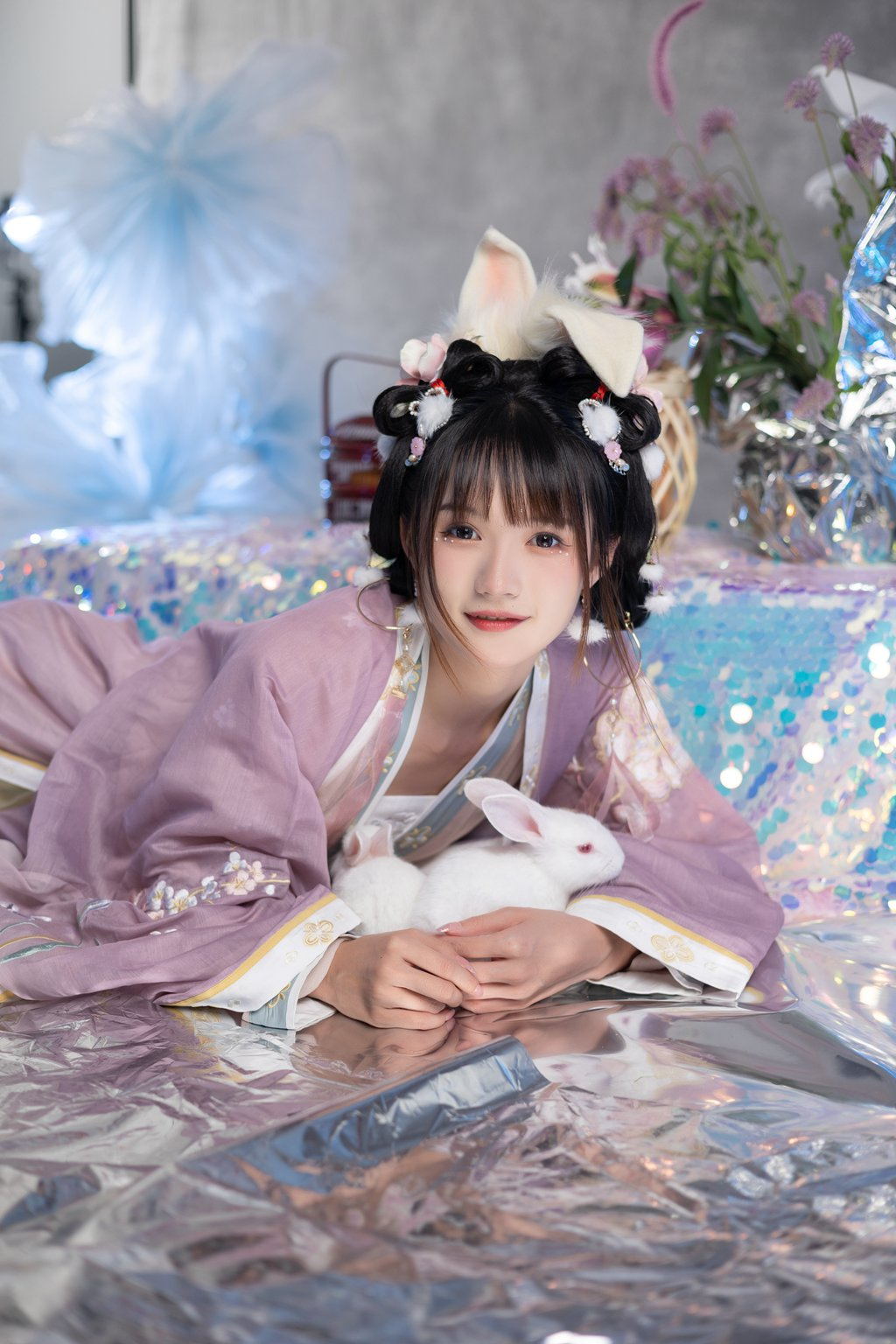 人气Coser@兔子Zzz不吃胡萝卜 &贰加六-玉兔与嫦娥[41P/285MB] 网红写真-第3张