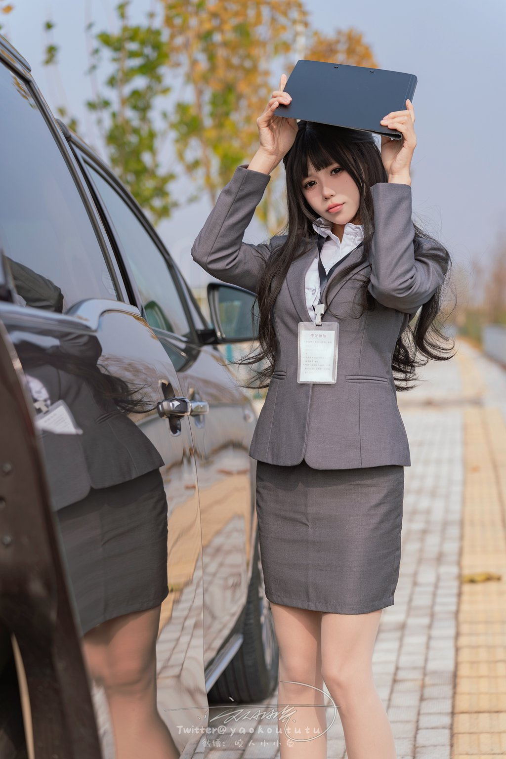 网紅博主@咬一口兔娘(黏黏团子兔) 业务部潜规则 [76P/1V/901MB] 网红写真-第1张
