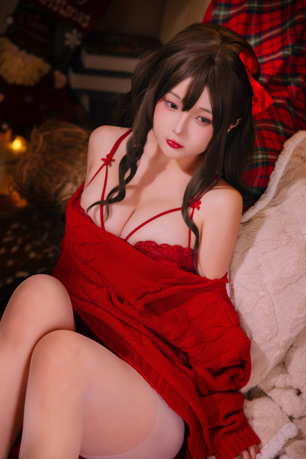 人气动漫博主@日奈娇 圣诞毛衣 [98P/1.42G] 网红写真-第3张