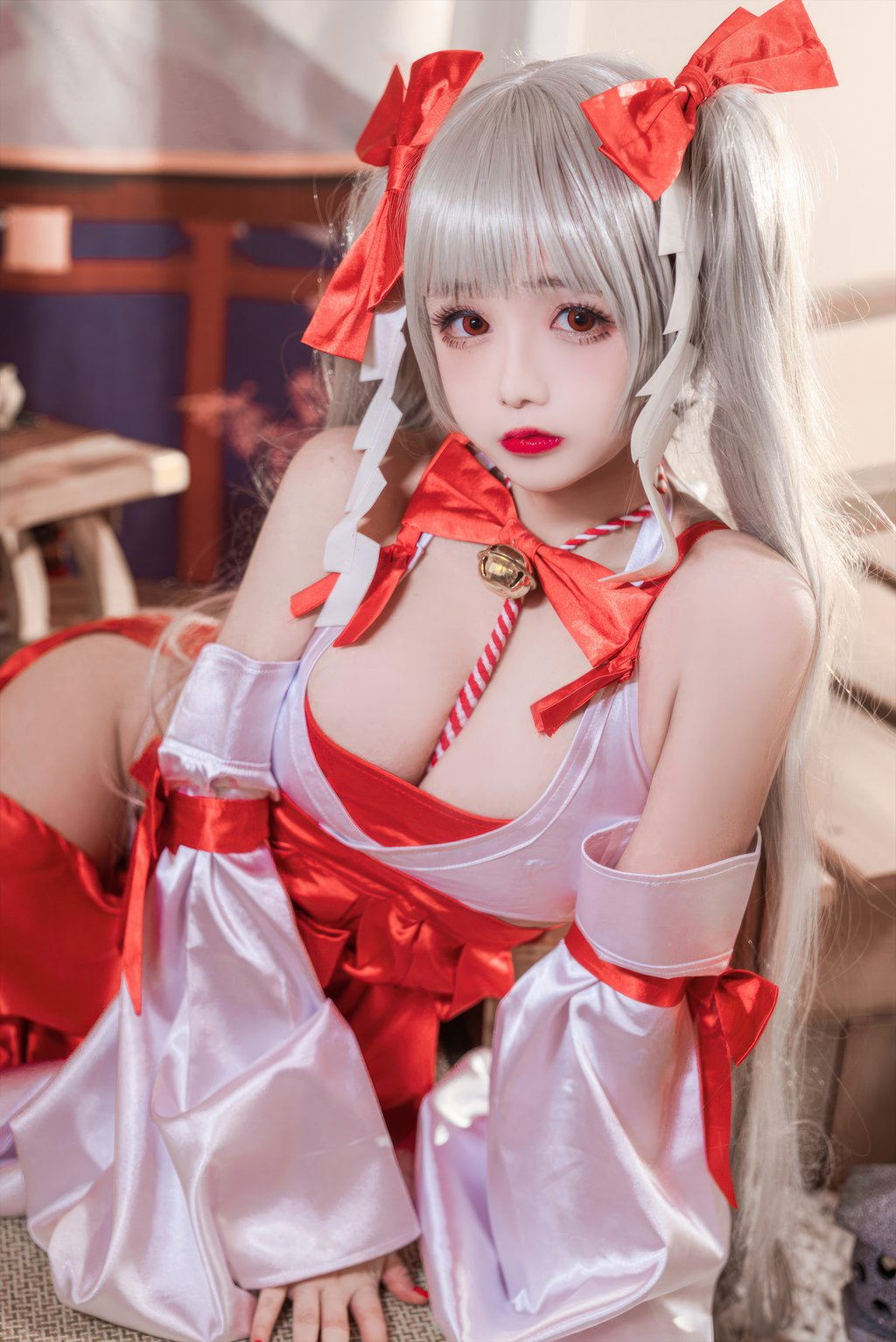 人气动漫博主@日奈娇 碧蓝航线 可畏巫女 [41P/258MB] 网红写真-第3张