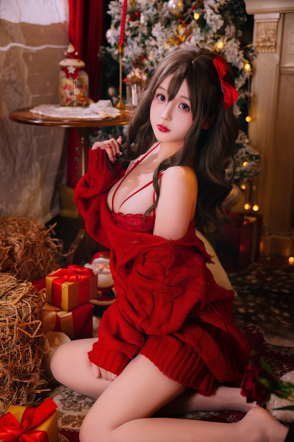 人气动漫博主@日奈娇 圣诞毛衣 [98P/1.42G] 网红写真-第2张