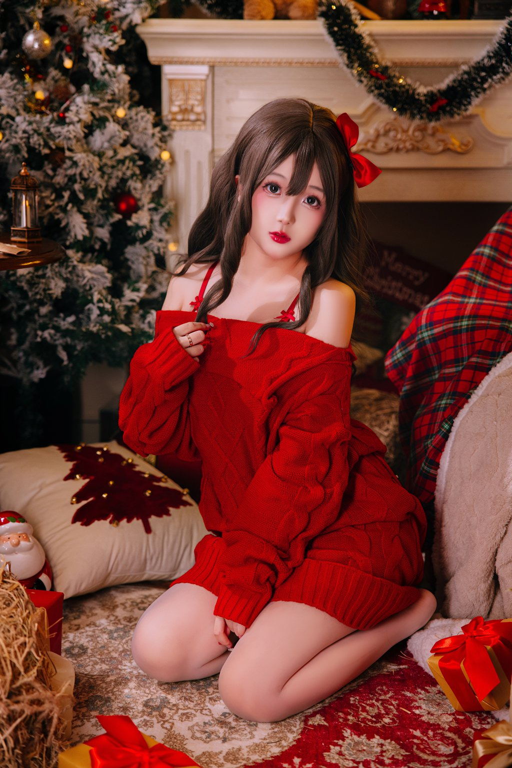 人气动漫博主@日奈娇 圣诞毛衣 [98P/1.42G] 网红写真-第1张