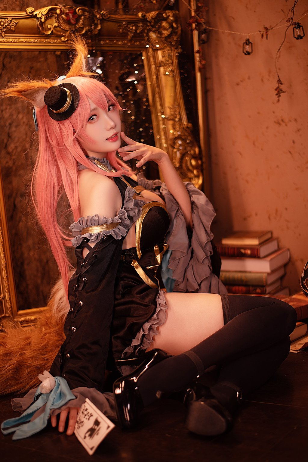 动漫Coser@瓜希酱 玉藻前 漆黑魔术服[20P/133MB] 网红写真-第4张