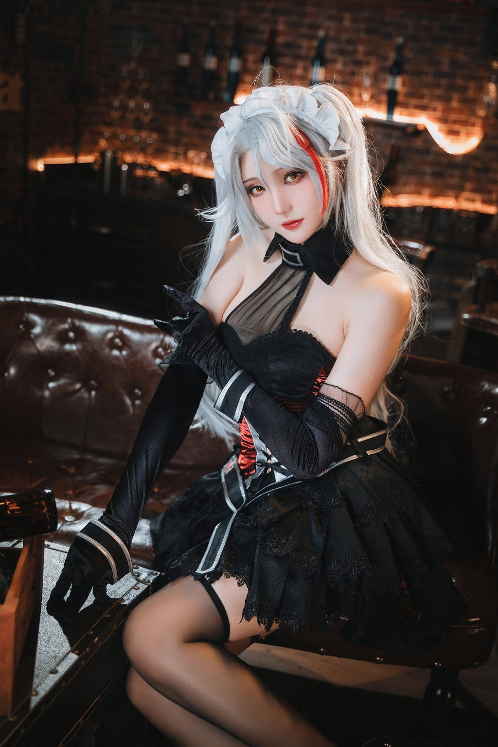 动漫Coser@瓜希酱 欧根亲王 沉醉于夜 [20P/150MB] 网红写真-第4张