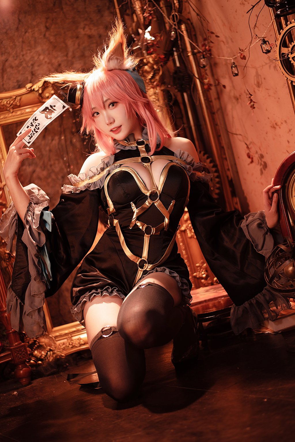 动漫Coser@瓜希酱 玉藻前 漆黑魔术服[20P/133MB] 网红写真-第3张