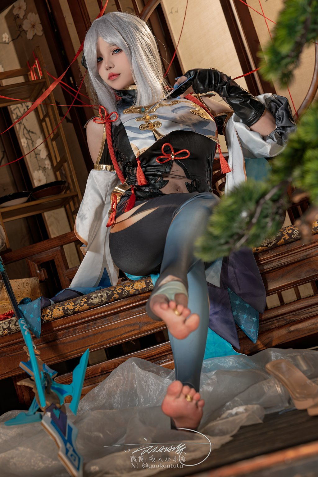 网紅博主@咬一口兔娘(黏黏团子兔) 原神 申鹤 [74P/1V/986MB] 网红写真-第3张