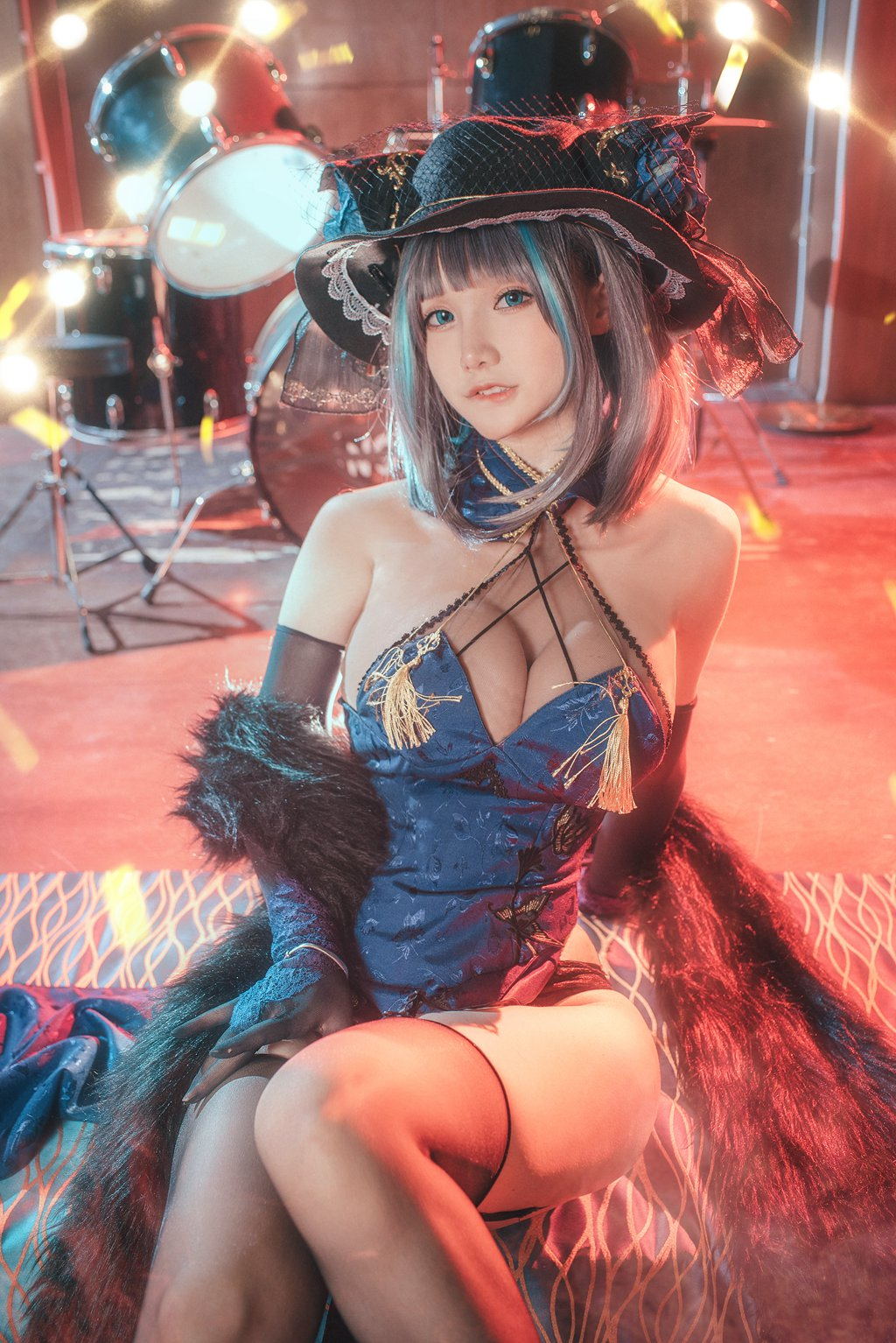 知名动漫博主@仙九Airi 柴郡旗袍 [22P/369MB] 网红写真-第3张
