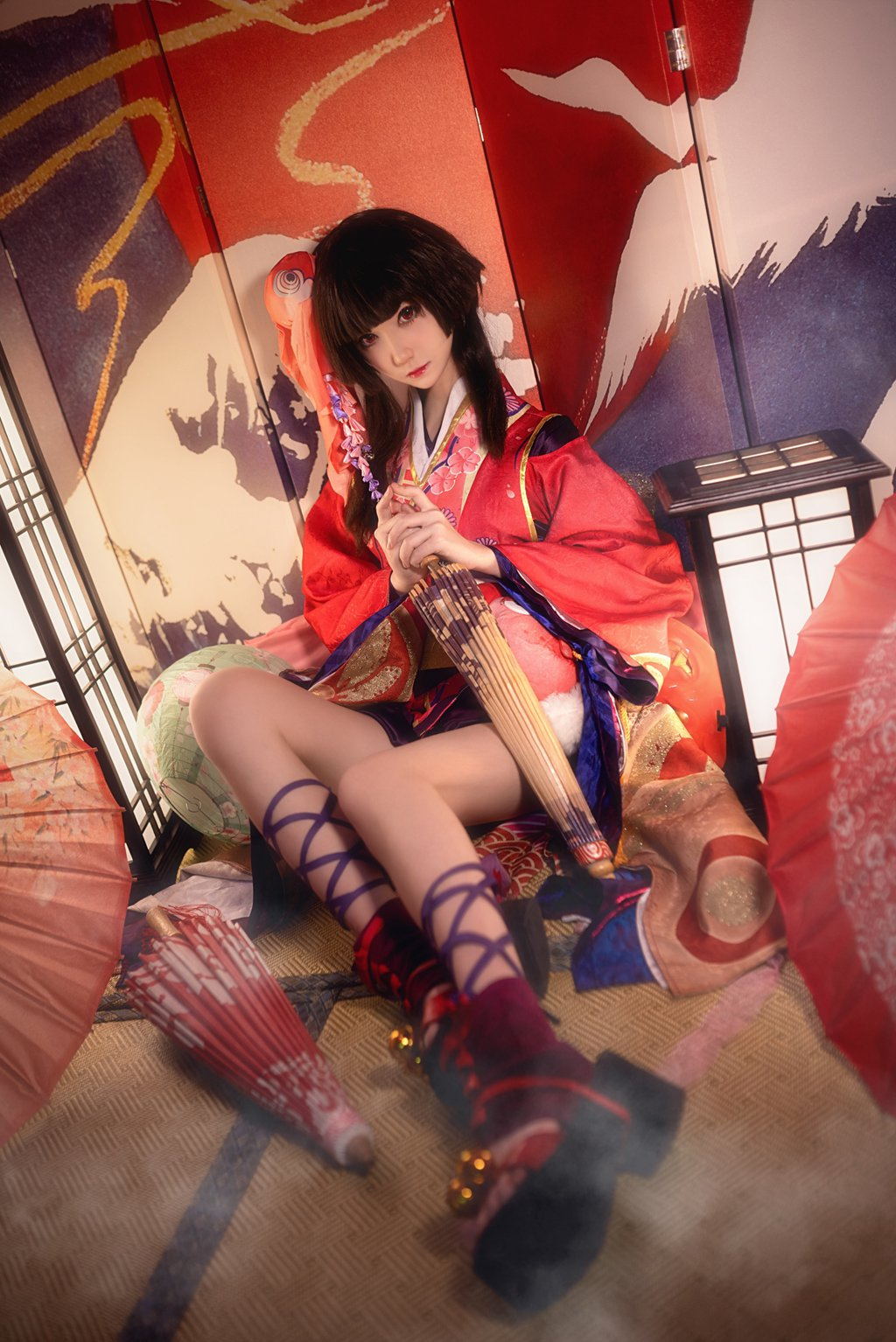 微博红人动漫Coser@南桃Momoko 神乐和服[13P-29MB] 网红写真-第2张