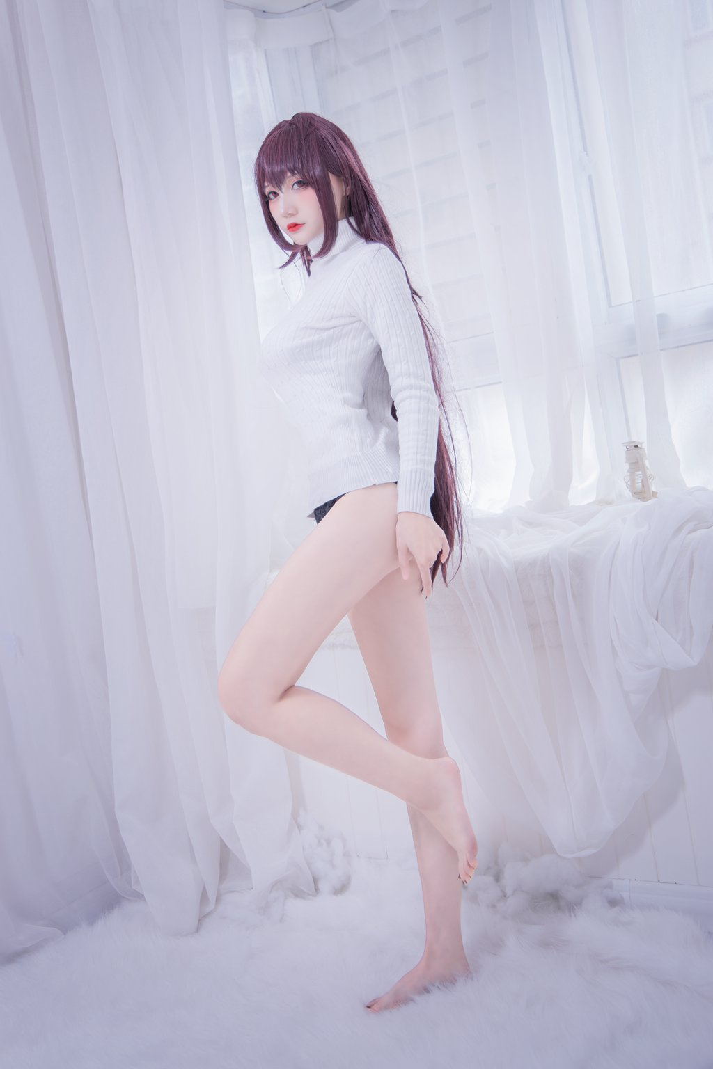 知名动漫博主@仙九Airi 斯卡哈毛衣 [21P/225MB] 网红写真-第3张